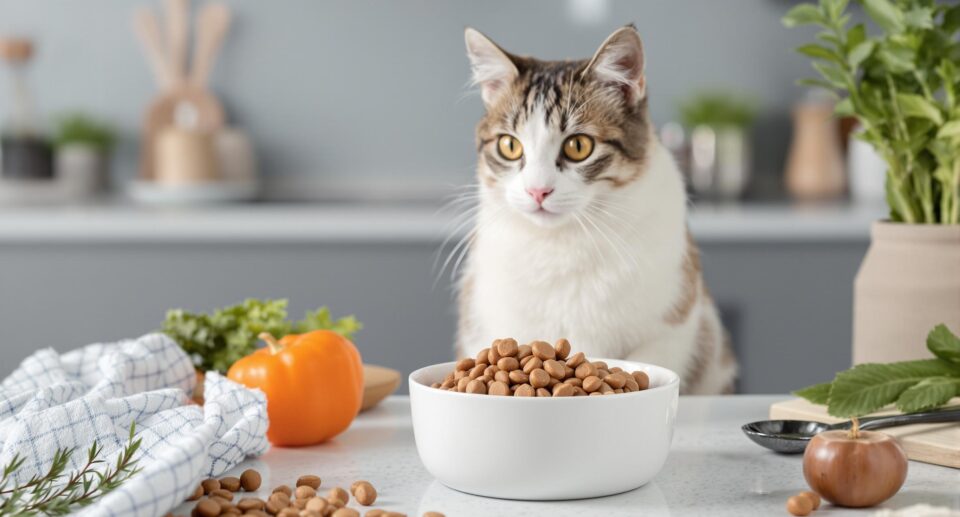 Nutritionally Balanced Meal Being Prepared for Cat