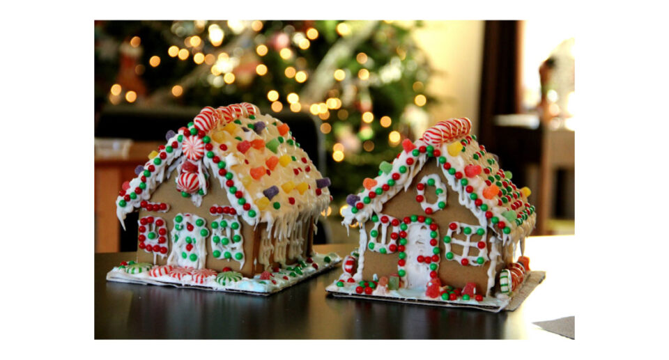 two gingerbread houses